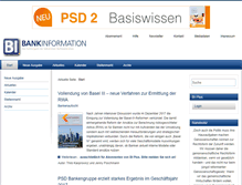 Tablet Screenshot of bankinformation.de